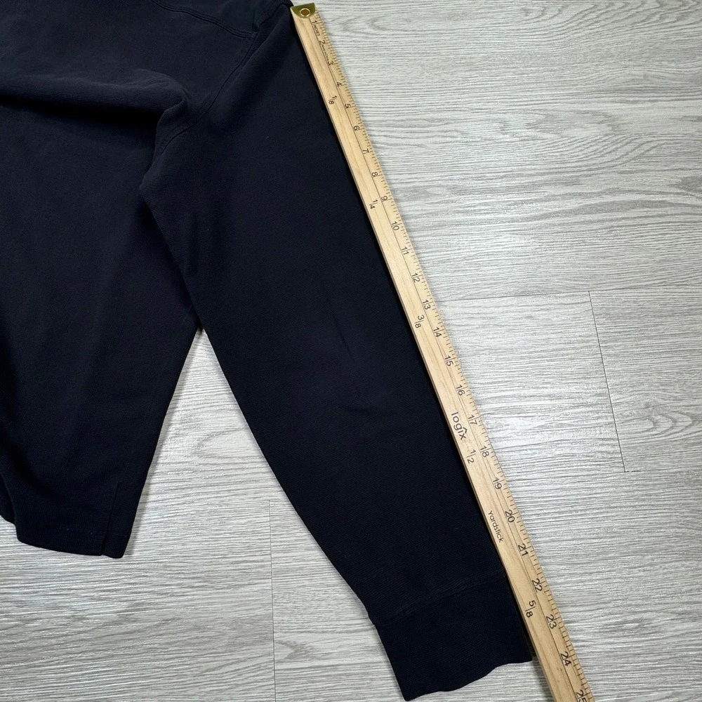 Calvin Klein Men's Pullover 1/4 Zip Mock Neck Black Large Cotton Classic Modern
